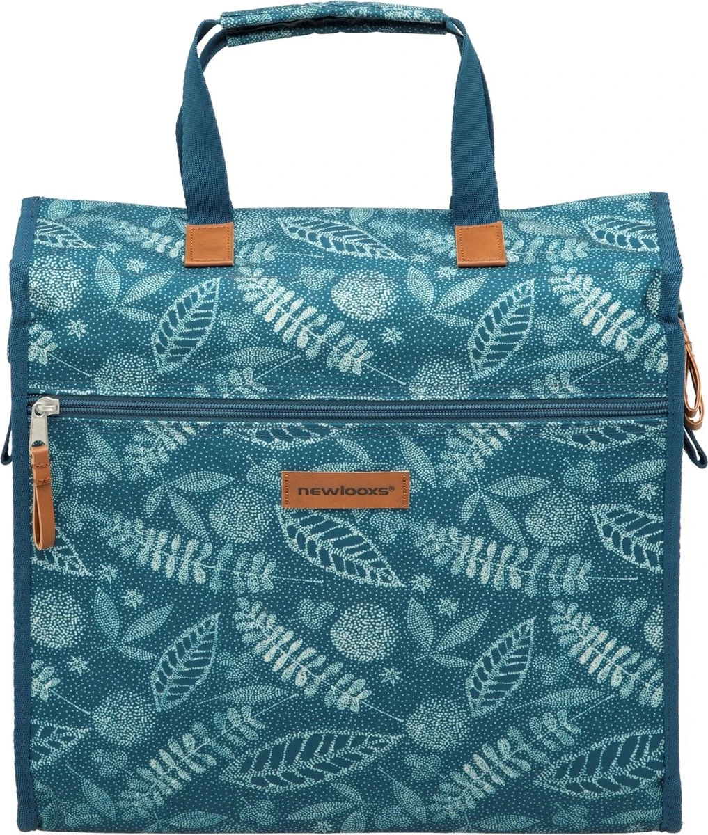New Looxs Forest Lilly Enkele Fietstas Shopper - 18 Liter - Blauw 11 New Looxs Forest Lilly Enkele Fietstas Shopper - 18 Liter - Blauw - Afbeelding 9