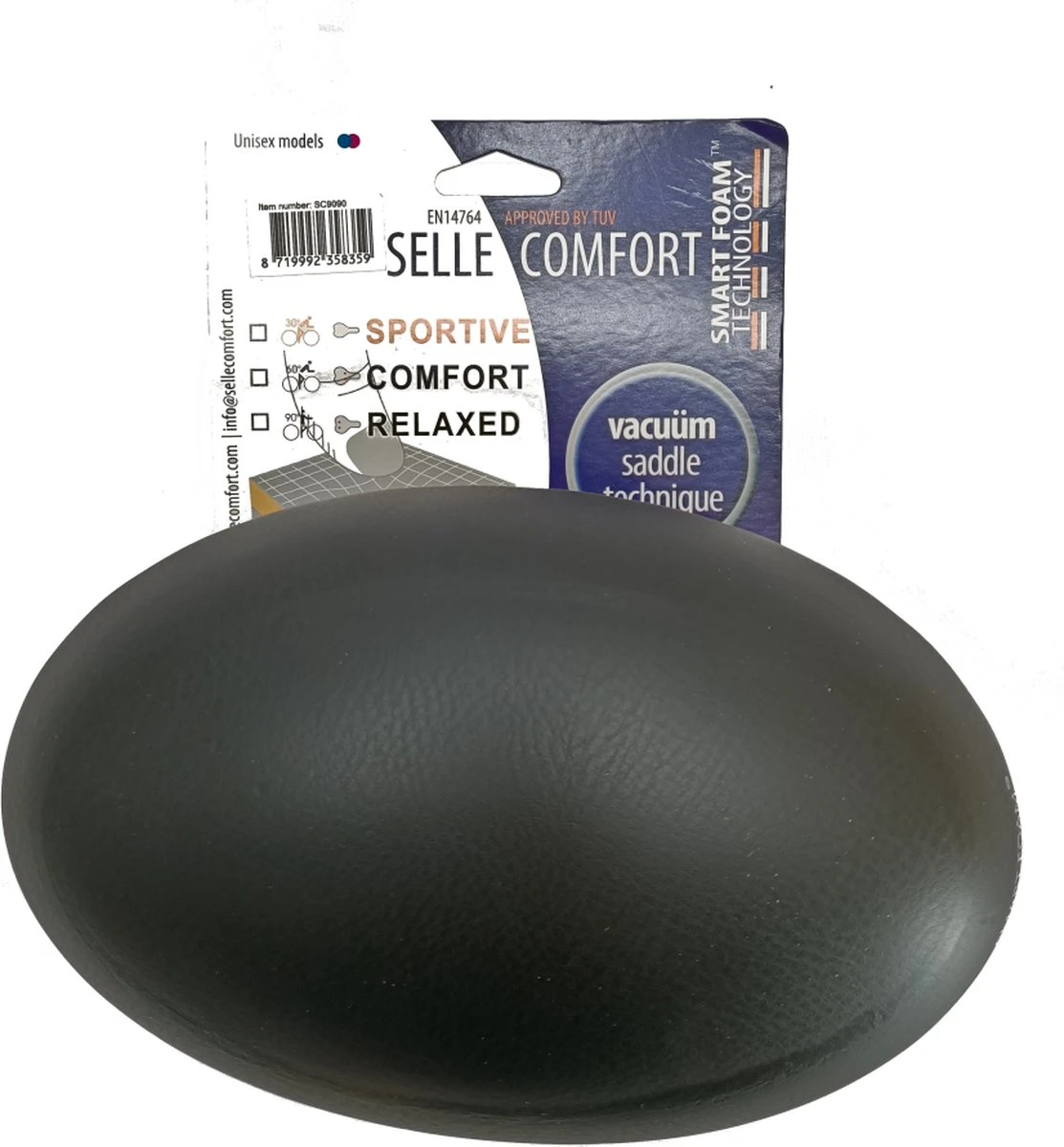 Selle Comfort Rok - Fietszadel - Met Smart Foam Techniek - Zwart - 23 CM 4 Selle Comfort Rok - Fietszadel - Met Smart Foam Techniek - Zwart - 23 CM - Afbeelding 2