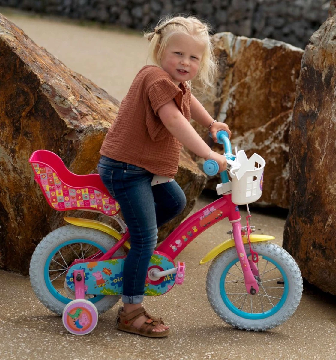 Volare Peppa Pig Kinderfiets - Meisjes - 12 Inch - Roze 7 Volare Peppa Pig Kinderfiets - Meisjes - 12 Inch - Roze - Afbeelding 5