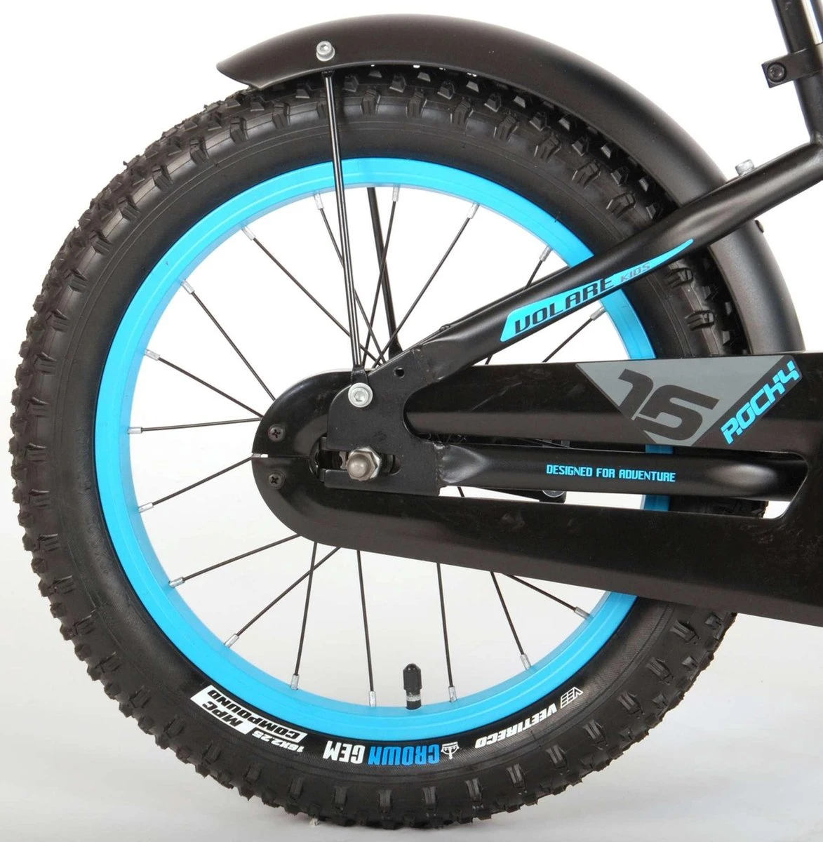 Volare Rocky Kinderfiets - 16 Inch - Zwart Blauw - 95% Afgemonteerd - Prime Collection 5 Volare Rocky Kinderfiets - 16 Inch - Zwart Blauw - 95% Afgemonteerd - Prime Collection - Afbeelding 3