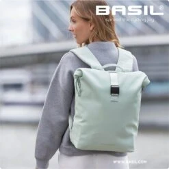 Basil SoHo Fietsrugzak Nordlicht - Enkele Fietstas - Mosgroen - 17 Liter -Volare Shop 1198x1200