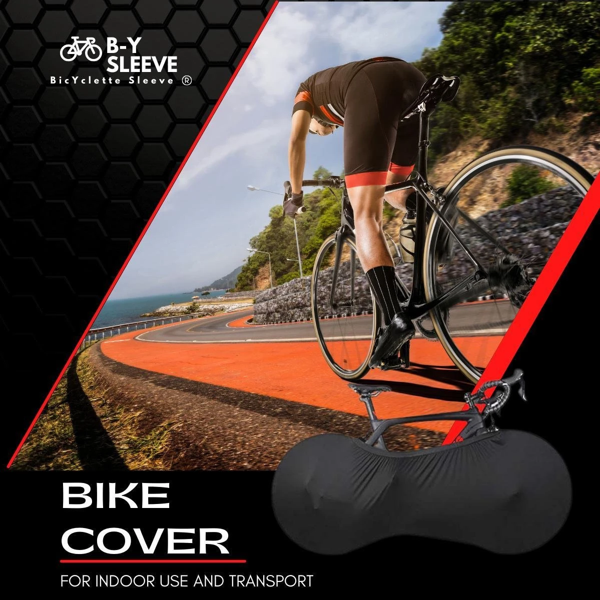 B-Y Sleeve Fietshoes T/m 29" - Fiets Beschermhoes - Racefiets Hoes - MTB - Bike Cover - Model: Black 9 B-Y Sleeve Fietshoes T/m 29" - Fiets Beschermhoes - Racefiets Hoes - MTB - Bike Cover - Model: Black - Afbeelding 7