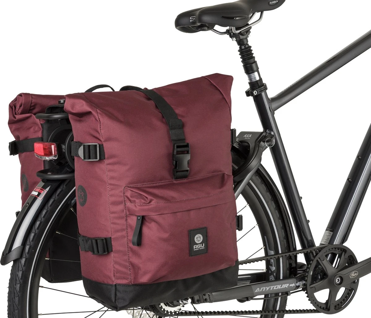 AGU Trend H2O Roll-Top Dubbele Fietstas Urban Rood - 28 L 10 AGU Trend H2O Roll-Top Dubbele Fietstas Urban Rood - 28 L - Afbeelding 8