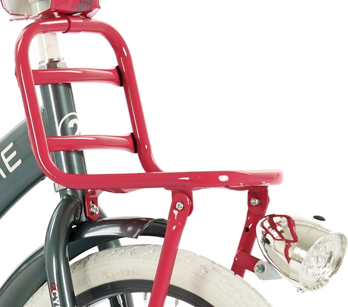 2Cycle Desire Kinderfiets - 18 Inch - Voordrager - Grijs - Meisjesfiets 4 2Cycle Desire Kinderfiets - 18 Inch - Voordrager - Grijs - Meisjesfiets - Afbeelding 2