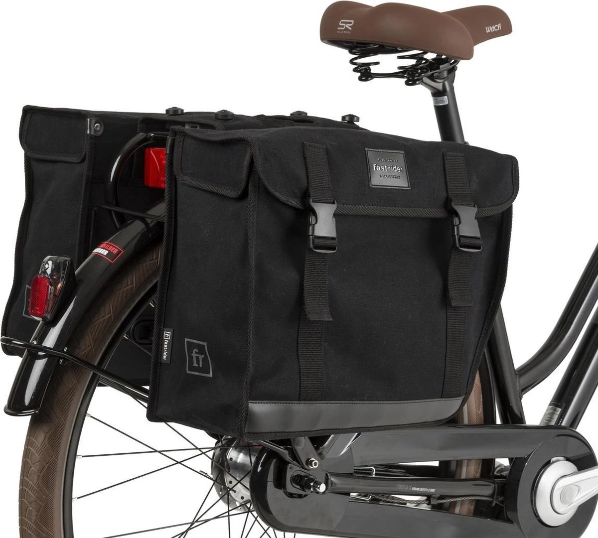 Fastrider Canvas Hybride 93 Dubbele Fietstas Zwart - 41L 11 Fastrider Canvas Hybride 93 Dubbele Fietstas Zwart - 41L - Afbeelding 9
