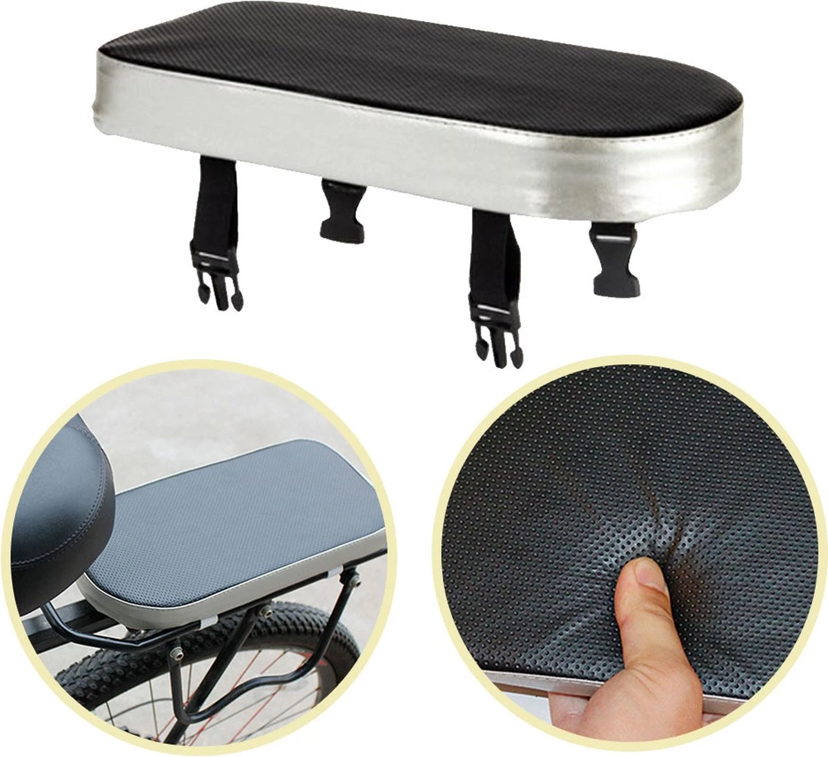 Lynnz® Bagagedrager Kussen - Fietskussen Achter - Bagagedragerkussen - Kussentje - Fiets Kussen 7 Lynnz® Bagagedrager Kussen - Fietskussen Achter - Bagagedragerkussen - Kussentje - Fiets Kussen - Afbeelding 5