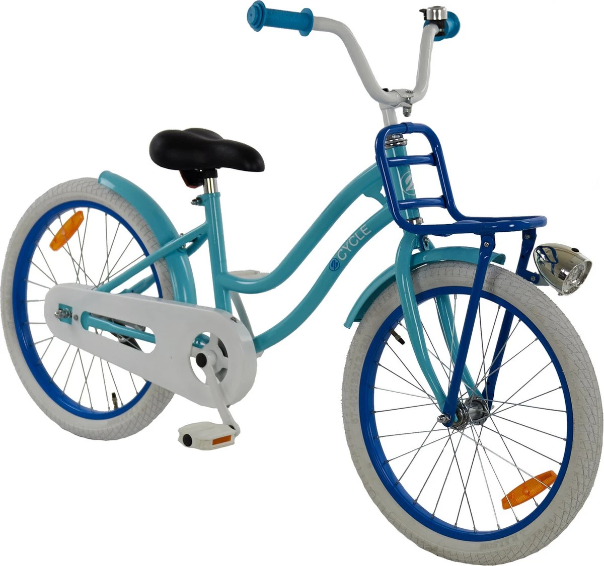 2Cycle Lady Kinderfiets - 20 Inch - Voordrager - Blauw - Meisjesfiets 3 2Cycle Lady Kinderfiets - 20 Inch - Voordrager - Blauw - Meisjesfiets