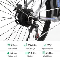 HITWAY Elektrische Fiets, 26 Inch, 250 W Motor, Li-batterij 36 V/11,2 Ah Ebike, Shimano 7 Versnellingen, Tot 35-90 Km 12 HITWAY Elektrische Fiets, 26 Inch, 250 W Motor, Li-batterij 36 V/11,2 Ah Ebike, Shimano 7 Versnellingen, Tot 35-90 Km -Volare Shop 1200x1153 3