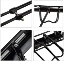 Merkloos Bagagedrager Fiets - Bagagerek Met Zadelpenbevestiging - Aluminium - Zwart - Geschikt Voor Mountainbike & Racefiets -Volare Shop 1200x1159