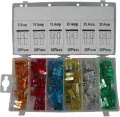 Benson Steekzekeringen Set - 120 Delig - Div Soorten AMP Zekeringen -Volare Shop 1200x1163 3