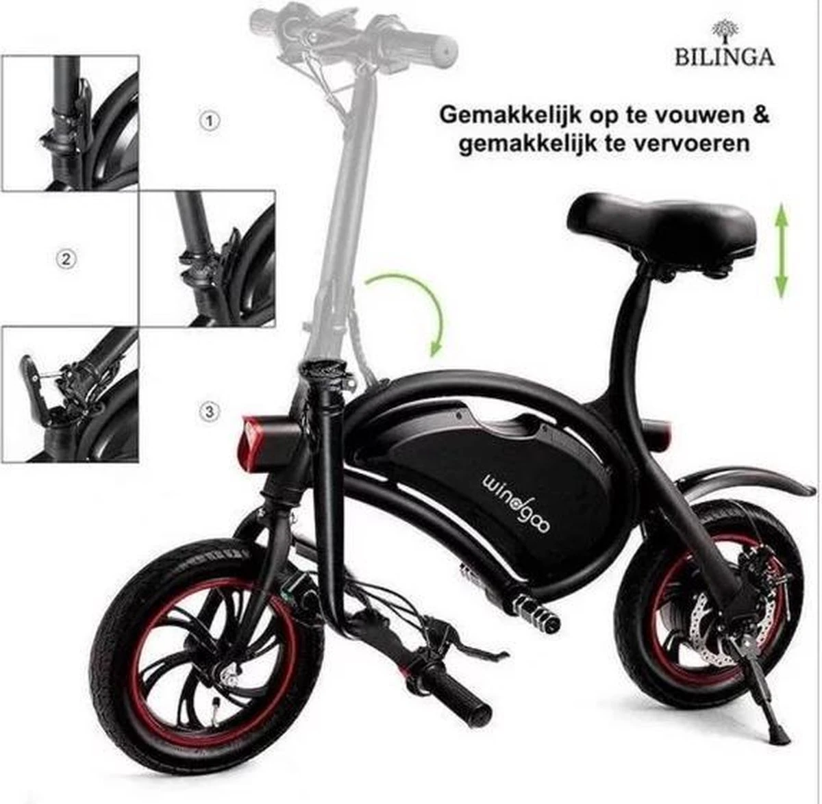 Windgoo B3 | Elektrische Mini-scooter | Opvouwbaar 14 Windgoo B3 | Elektrische Mini-scooter | Opvouwbaar - Afbeelding 12