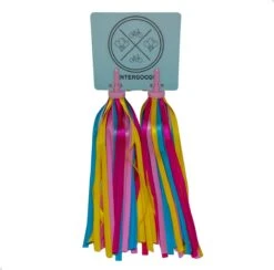 Alternative view of Entergoods® Stuurslingers - Fiets Versiering Kinderen - Stuurversiering Slingers - Handvat Streamers Voor Meisjes - Vrolijke Franjes - 2 Stuks - 24 CM - Stuurslingers Voor Kinderfiets