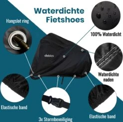Fietshoes Voor 2 Fietsen - Waterdicht - Fietsbeschermhoes - Elektrische Fiets - Stalling - Fietsbeschermhoes Voor 2 Fietsen - Zwart -Volare Shop 1200x1187 1