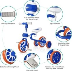 3 In 1 - Multifunctioneel Ombouwbare Kinderdriewieler - Kinder Trike - Peuterfiets - Kinder Fiets - Verstelbaar Zadel - Lichtgewicht - Lefvrije Banden -Ombouwbaar Tot Loopfiets, Driewieler, Tweewieler - Voor Kinderen Van 1-51 Jaar Roze -Volare Shop 1200x1196 5