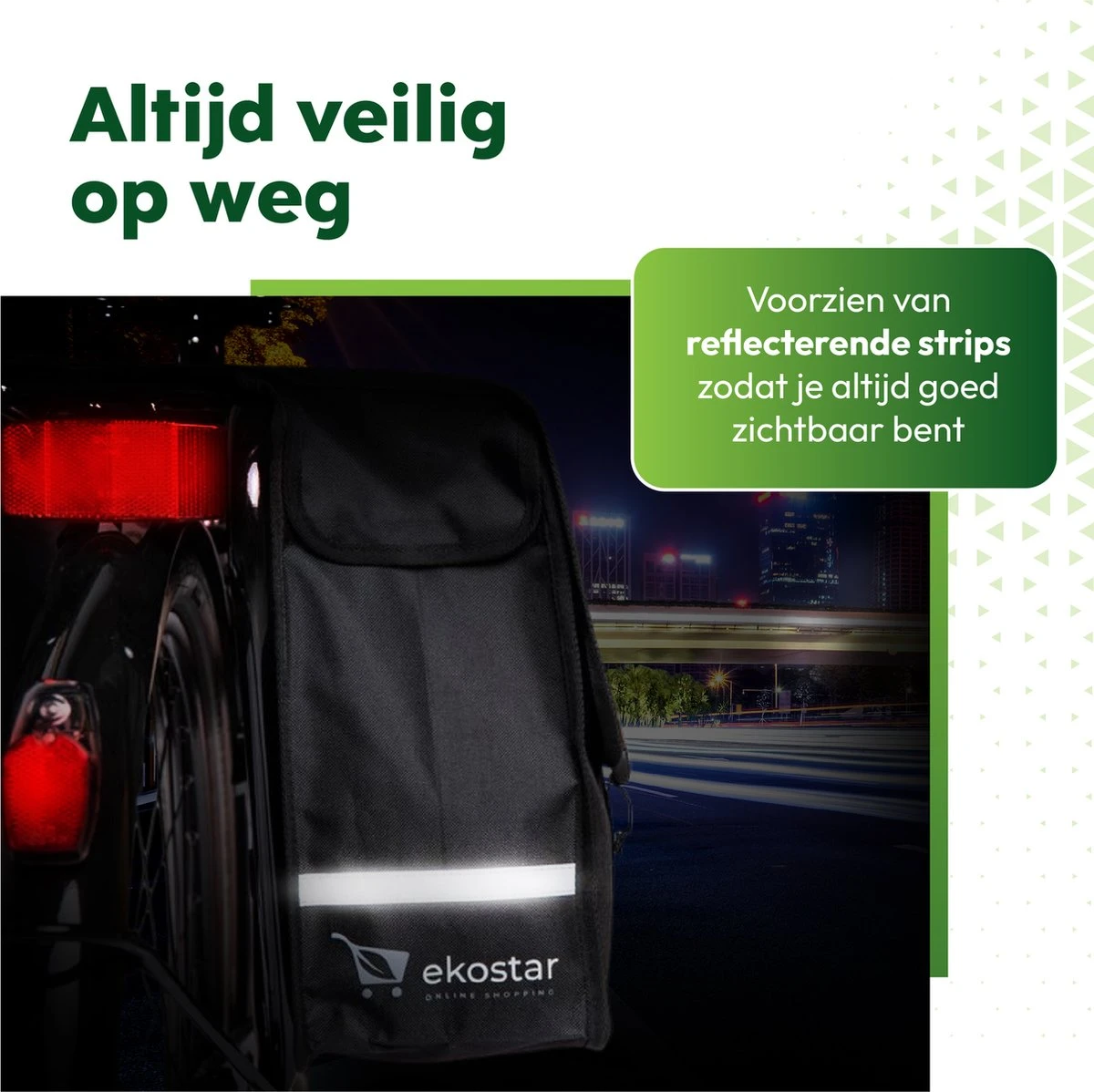 Ekostar® Online Shopping - Fietstassen Dubbel - Waterafstotend - Fietstas - 46 Liter - Fietstassen Elektrische Fietsen 10 Ekostar® Online Shopping - Fietstassen Dubbel - Waterafstotend - Fietstas - 46 Liter - Fietstassen Elektrische Fietsen - Afbeelding 8