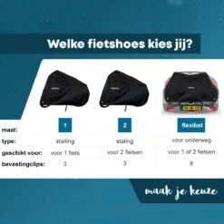 Fietshoes Voor 2 Fietsen - Waterdicht - Fietsbeschermhoes - Elektrische Fiets - Stalling - Fietsbeschermhoes Voor 2 Fietsen - Zwart -Volare Shop 1200x1200 203