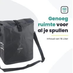 Voltano Fietstas 16L – Zwart – Enkele Pakaftas – 100% Waterdicht - Gratis Schouderband -Volare Shop 1200x1200 207