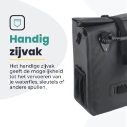 Voltano Fietstas 16L – Zwart – Enkele Pakaftas – 100% Waterdicht - Gratis Schouderband -Volare Shop 1200x1200 209