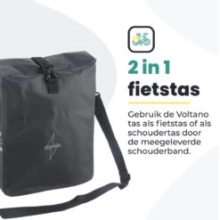 Voltano Fietstas 16L – Zwart – Enkele Pakaftas – 100% Waterdicht - Gratis Schouderband -Volare Shop 1200x1200 210