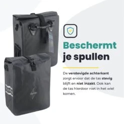 Voltano Fietstas 16L – Zwart – Enkele Pakaftas – 100% Waterdicht - Gratis Schouderband -Volare Shop 1200x1200 212