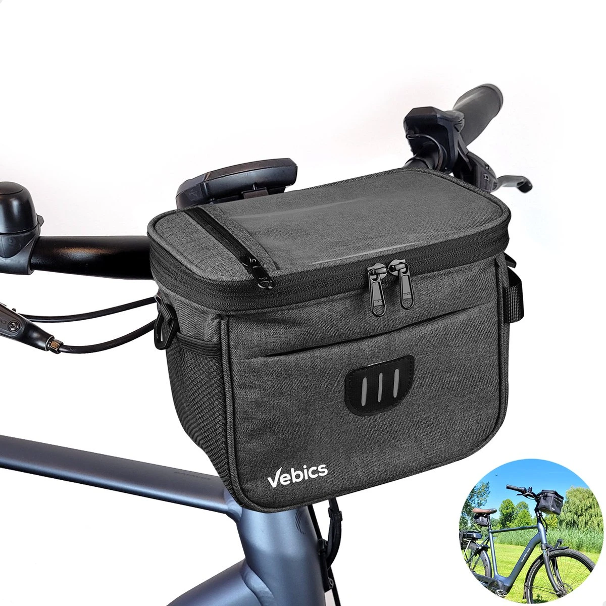 Vebics® Stuurtas Fiets Waterbestendig - Afneembaar - Racefiets - E-bike - Elektrische Fiets 3 Vebics® Stuurtas Fiets Waterbestendig - Afneembaar - Racefiets - E-bike - Elektrische Fiets