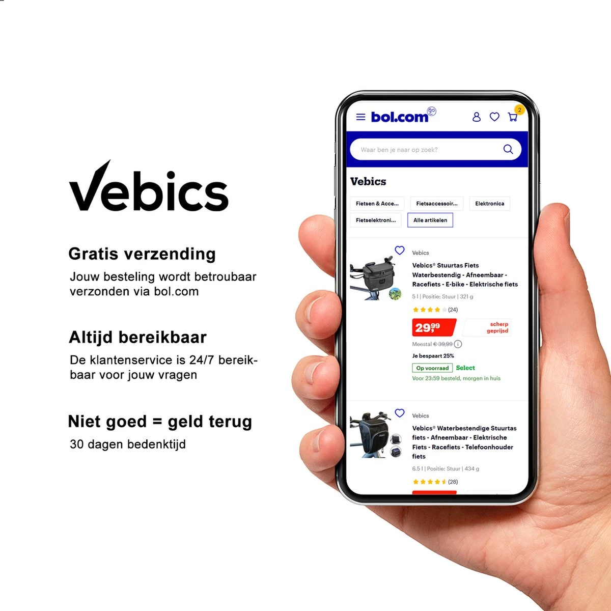 Vebics® Stuurtas Fiets Waterbestendig - Afneembaar - Racefiets - E-bike - Elektrische Fiets 9 Vebics® Stuurtas Fiets Waterbestendig - Afneembaar - Racefiets - E-bike - Elektrische Fiets - Afbeelding 7