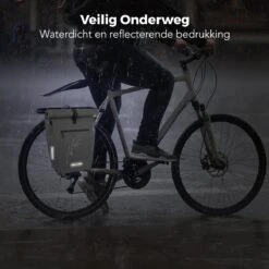 LifeGoods Fietstas - Enkel - 25L - Schoudertas En Rugtas - Waterdicht - E-Bikes - Schouderbanden - Grijs -Volare Shop 1200x1200 237