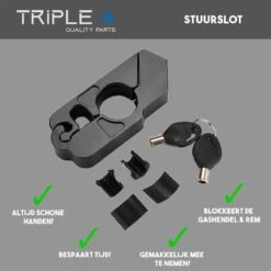 Triple A Slot - Stuurslot Scooter Brommer Motor Fiets | Scooterslot Brommerslot Motorslot Fietsslot 15 Triple A Slot - Stuurslot Scooter Brommer Motor Fiets | Scooterslot Brommerslot Motorslot Fietsslot -Volare Shop 1200x1200 251