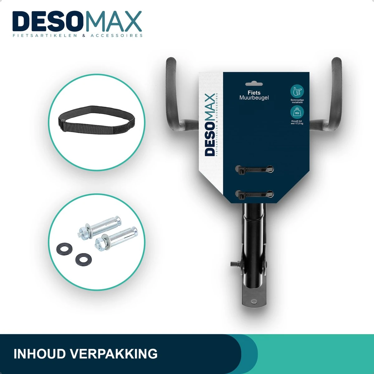 Fiets Ophangsysteem Ophangbeugel En Muurbeugel DesoMax® Muurhaak - Muurbevestiging Voor Het Frame - Wandhouder 9 Fiets Ophangsysteem Ophangbeugel En Muurbeugel DesoMax® Muurhaak - Muurbevestiging Voor Het Frame - Wandhouder - Image 7