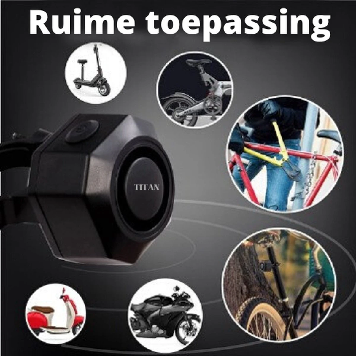 Titan Fietsalarm (2023 Model ) - Fietsalarm - Fietsslot Met Alarm - Alarm Met Afstandsbediening 8 Titan Fietsalarm (2023 Model ) - Fietsalarm - Fietsslot Met Alarm - Alarm Met Afstandsbediening - Afbeelding 6