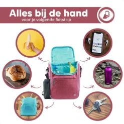 Bablue Stuurtas Fiets - Roze Fietstas - Met Regenhoes - Handig Te Bevestigen - Fietstas Enkel - Fietstas Stuur - Afneembaar - Stuurtas Fiets Waterproof - Schoudertas - Elektrische Fietsen - Stuurtas Met Smartphone Houder -Volare Shop 1200x1200 353