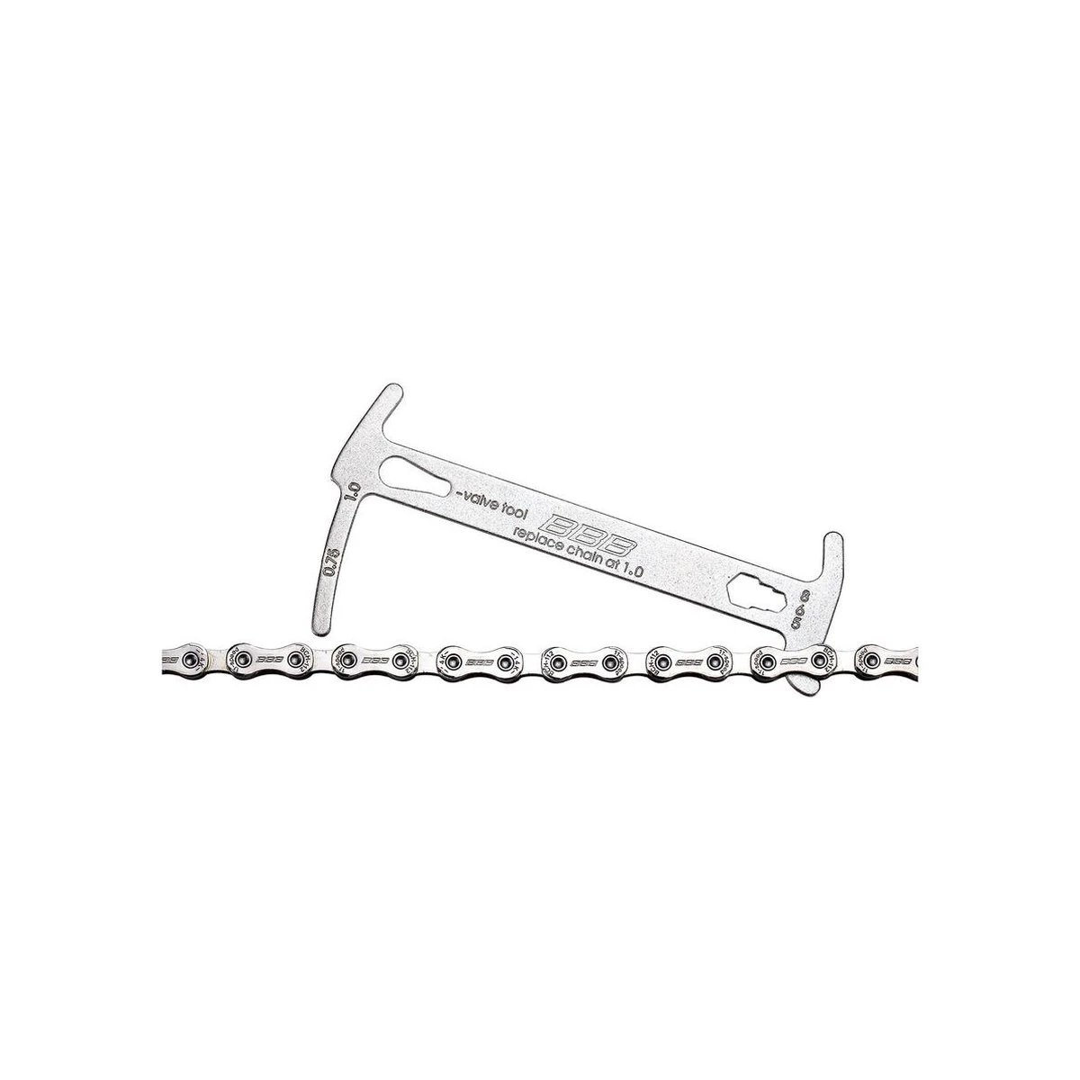 BBB Cycling Chainchecker - Multitool - Voor Slijtage Van Je Fietsketting - Met Geïntegreerde Kettinghaak - BTL-125 7 BBB Cycling Chainchecker - Multitool - Voor Slijtage Van Je Fietsketting - Met Geïntegreerde Kettinghaak - BTL-125 - Afbeelding 5