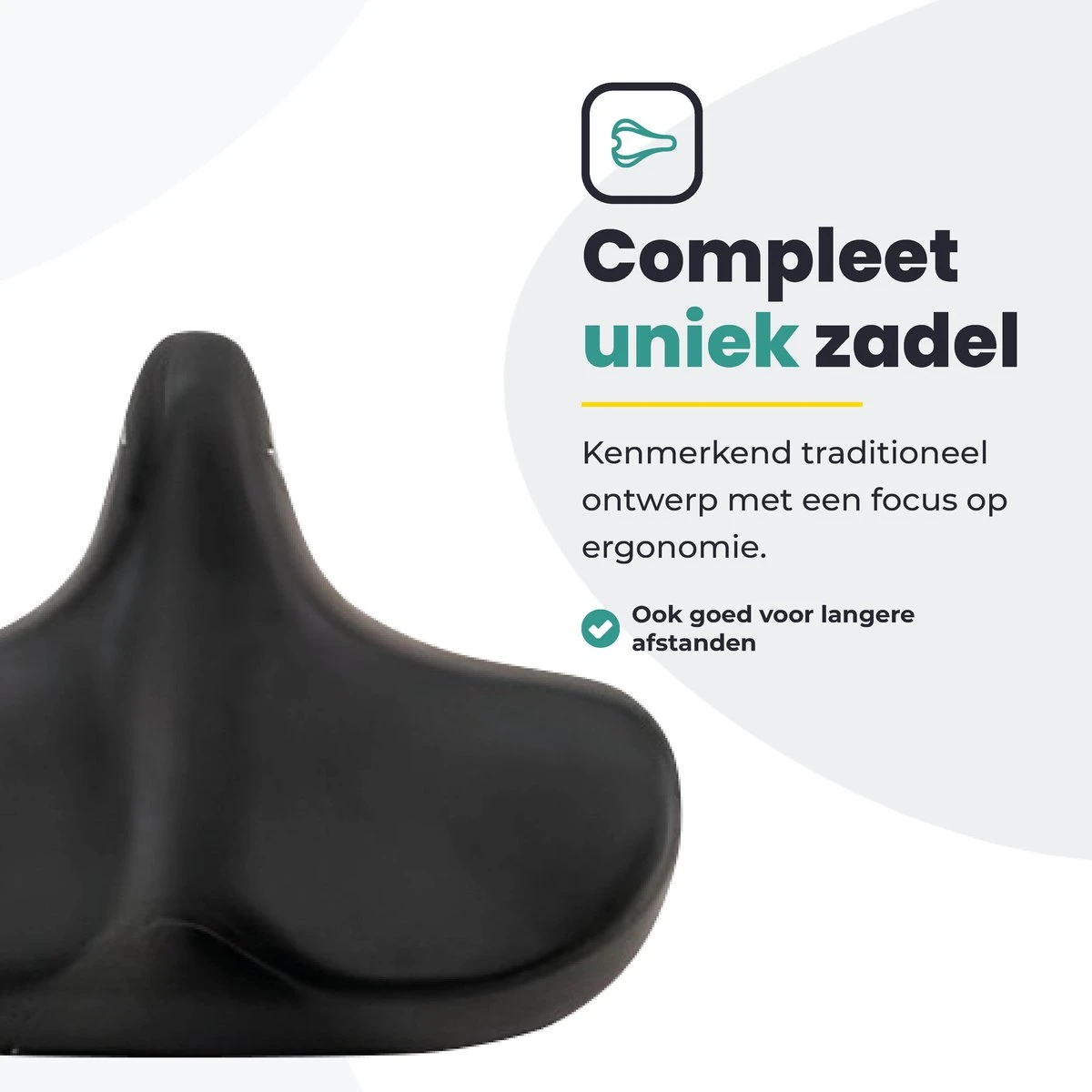 Voltano City XXXL Fietszadel – Unisex Extra Breed Fietszadel – Tegen Zadelpijn – 100% Waterdicht – Incl. Gratis Zadelstrop - Zwart 12 Voltano City XXXL Fietszadel – Unisex Extra Breed Fietszadel – Tegen Zadelpijn – 100% Waterdicht – Incl. Gratis Zadelstrop - Zwart - Afbeelding 10