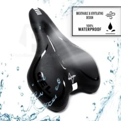 Voltano Trekking Fietszadel - Comfortabel Gel Zadel - Met Uitsparing - Inclusief Zadelstrop - 100% Waterdicht - Unisex - Zwart -Volare Shop 1200x1200 56