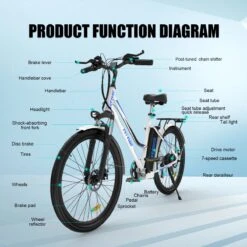 Hitway Elektrische Fiets | E-bike Damesfiets | 26 Inch | 250W Motor | Wit 14 Hitway Elektrische Fiets | E-bike Damesfiets | 26 Inch | 250W Motor | Wit -Volare Shop 1200x1200 588