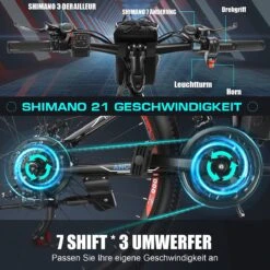 Myatu E-Bike 26-inch E-bike Voor Vrouwen En Mannen, Mountainbike Elektrische Fiets Met 36V 10.4AH Accu En Shimano 21 Versnellingen, 21 Versnellingen, Derailleur, 250 W -Volare Shop 1200x1200 622