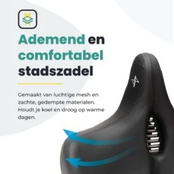 Voltano City XXXL Fietszadel Met Uitsparing – Unisex Extra Breed Fietszadel – Tegen Zadelpijn – 100% Waterdicht – Incl. Gratis Zadelstrop - Zwart 15 Voltano City XXXL Fietszadel Met Uitsparing – Unisex Extra Breed Fietszadel – Tegen Zadelpijn – 100% Waterdicht – Incl. Gratis Zadelstrop - Zwart -Volare Shop 1200x1200 78