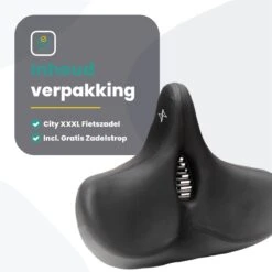 Voltano City XXXL Fietszadel Met Uitsparing – Unisex Extra Breed Fietszadel – Tegen Zadelpijn – 100% Waterdicht – Incl. Gratis Zadelstrop - Zwart 17 Voltano City XXXL Fietszadel Met Uitsparing – Unisex Extra Breed Fietszadel – Tegen Zadelpijn – 100% Waterdicht – Incl. Gratis Zadelstrop - Zwart -Volare Shop 1200x1200 80