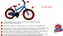 Volare Rocky Kinderfiets - 16 Inch - Zwart Blauw - 95% Afgemonteerd - Prime Collection 24 Volare Rocky Kinderfiets - 16 Inch - Zwart Blauw - 95% Afgemonteerd - Prime Collection -Volare Shop 1200x698