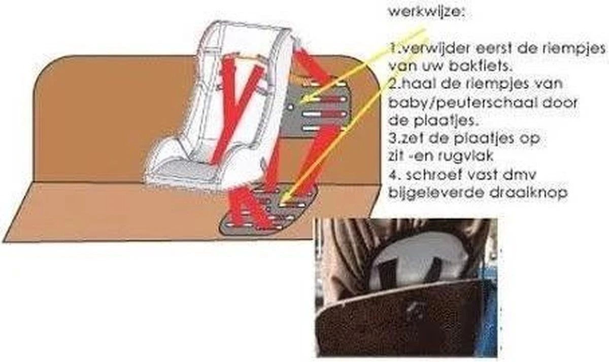 Melia Bakfiets Bevestiging Set (a) Voor Babyschaal 7 Melia Bakfiets Bevestiging Set (a) Voor Babyschaal - Afbeelding 5