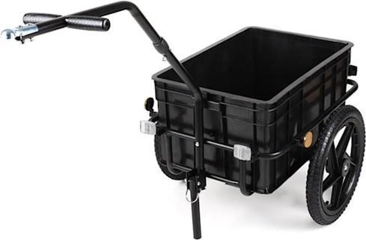 DURAMAXX Big Mike Fietskar - Fietsaanhanger - 70 Liter - Zwart 4 DURAMAXX Big Mike Fietskar - Fietsaanhanger - 70 Liter - Zwart - Afbeelding 2
