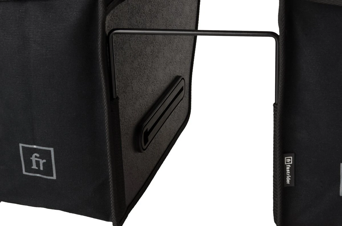 Fastrider Canvas Hybride 93 Dubbele Fietstas Zwart - 41L 8 Fastrider Canvas Hybride 93 Dubbele Fietstas Zwart - 41L - Afbeelding 6