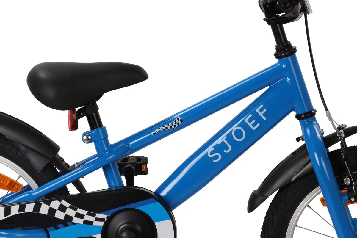 SJOEF Race Jongensfiets 14 Inch - Blauw 5 SJOEF Race Jongensfiets 14 Inch - Blauw - Afbeelding 3