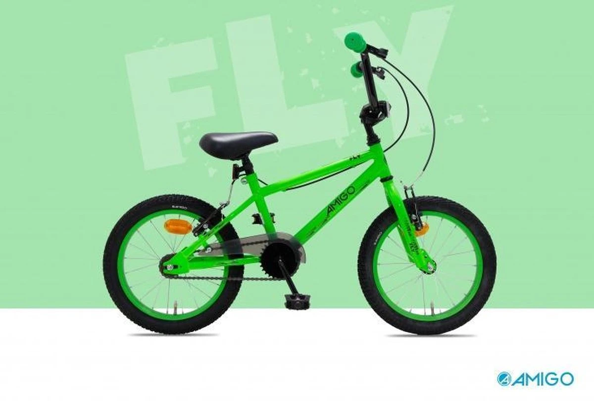 Amigo Fly - BMX Fiets 20 Inch - Fietscross Voor Jongens En Meisjes - Groen 6 Amigo Fly - BMX Fiets 20 Inch - Fietscross Voor Jongens En Meisjes - Groen - Afbeelding 4