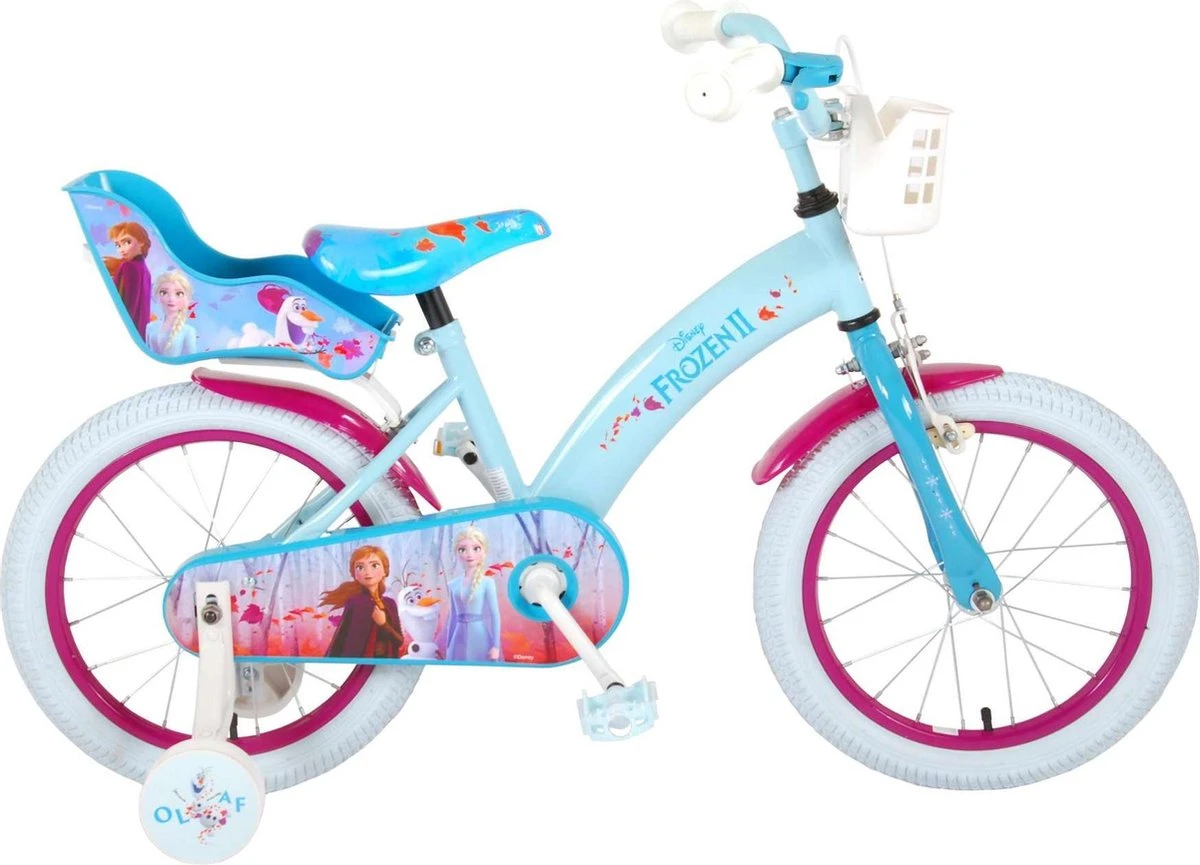 Volare Disney Frozen 2 - Kinderfiets - Meisjes - 16 Inch - Blauw/Paars 5 Volare Disney Frozen 2 - Kinderfiets - Meisjes - 16 Inch - Blauw/Paars - Afbeelding 3