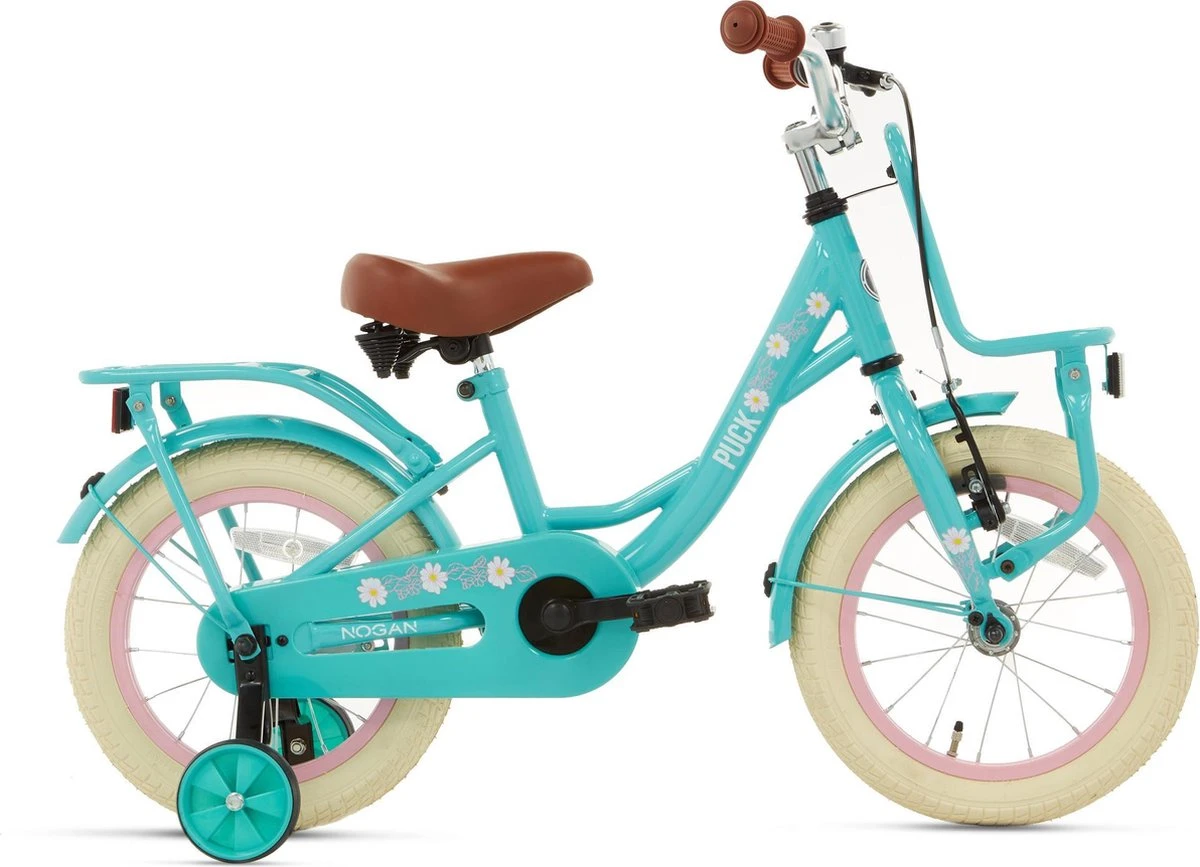 Nogan Puck - Kinderfiets - Meisjesfiets - 12 Inch - Turquoise 3 Nogan Puck - Kinderfiets - Meisjesfiets - 12 Inch - Turquoise