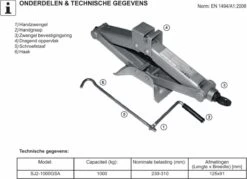 ProPlus Schaarkrik Met Handslinger Grijs - 1 Ton -Volare Shop 1200x868