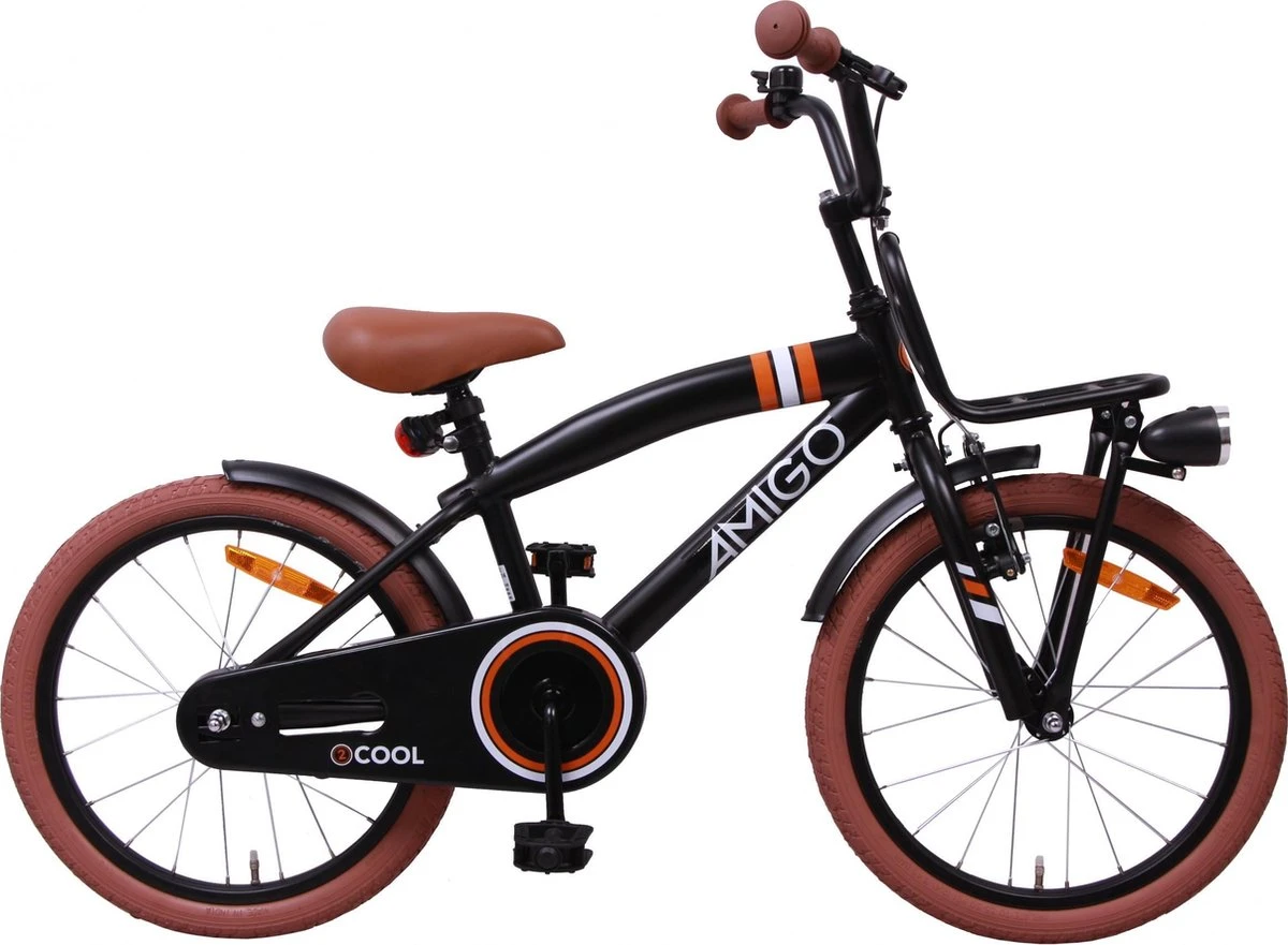 Amigo 2Cool Jongensfiets - Kinderfiets 20 Inch - Matzwart 3 Amigo 2Cool Jongensfiets - Kinderfiets 20 Inch - Matzwart
