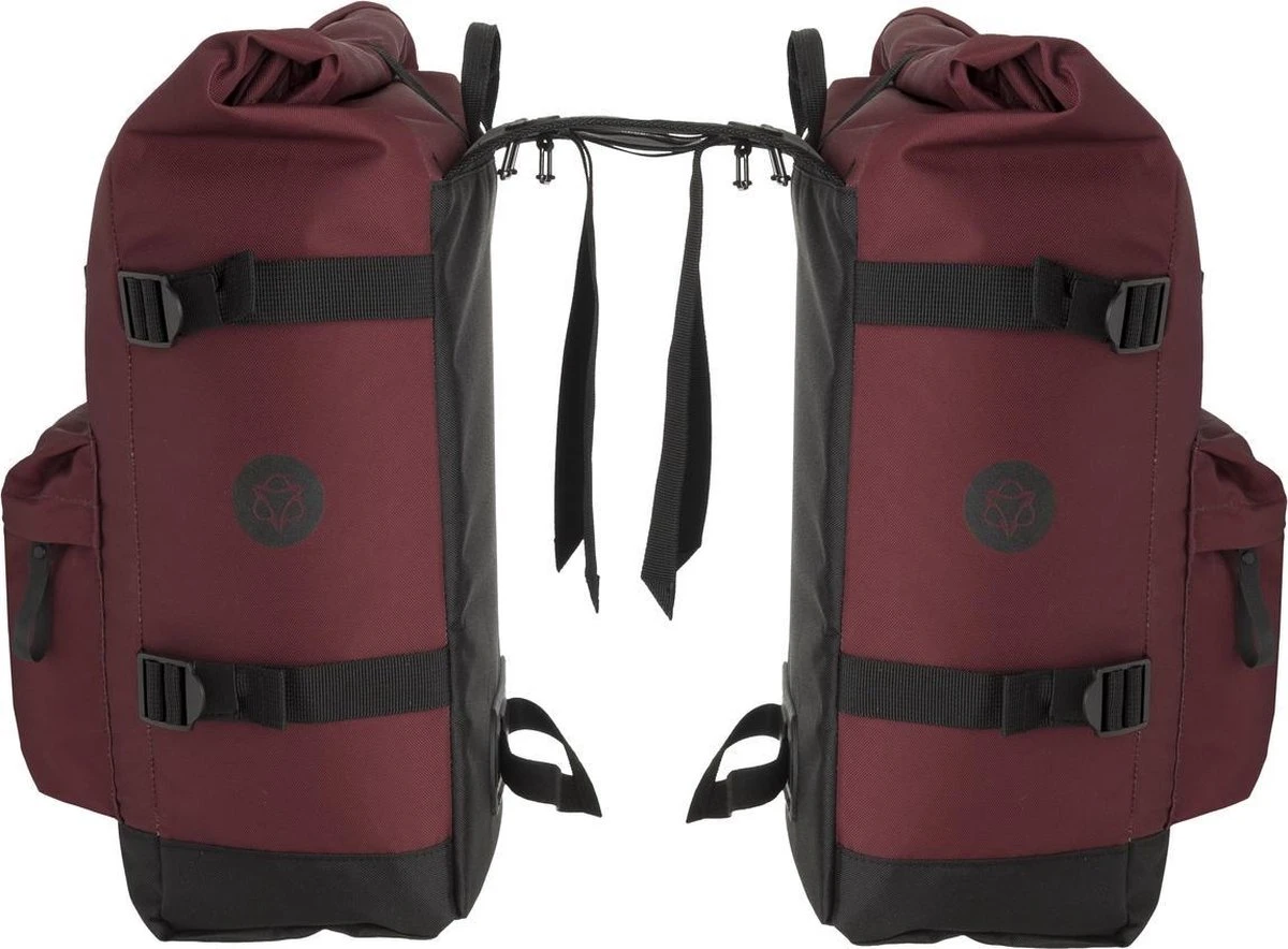 AGU Trend H2O Roll-Top Dubbele Fietstas Urban Rood - 28 L 4 AGU Trend H2O Roll-Top Dubbele Fietstas Urban Rood - 28 L - Afbeelding 2
