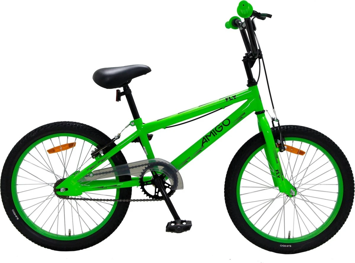 Amigo Fly - BMX Fiets 20 Inch - Fietscross Voor Jongens En Meisjes - Groen 3 Amigo Fly - BMX Fiets 20 Inch - Fietscross Voor Jongens En Meisjes - Groen